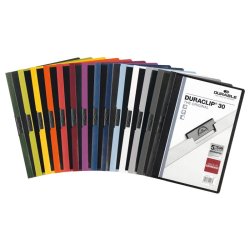 Durable Duraclip 30 Klemmappe A4 - til 30 Ark - sort bagside