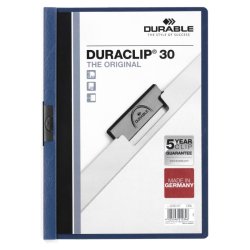 Durable Duraclip 30 Klemmappe A4 - til 30 Ark - mrkbl bagside