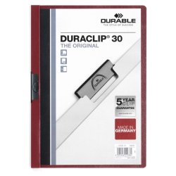 Durable Duraclip 30 Klemmappe A4 - til 30 Ark - mrkrd bagside