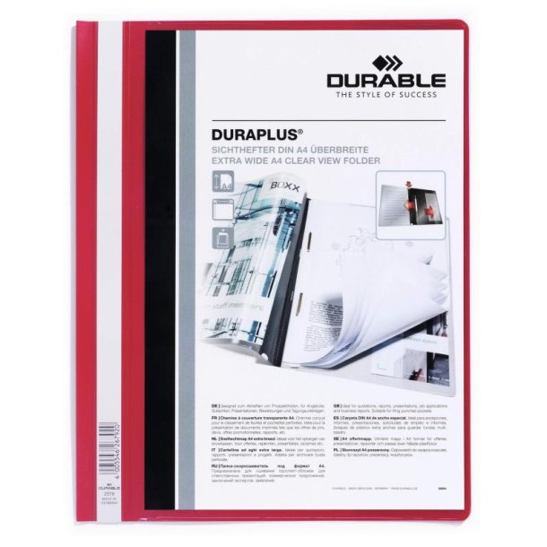 Durable Duraplus tilbudsmapper A4+ - rd
