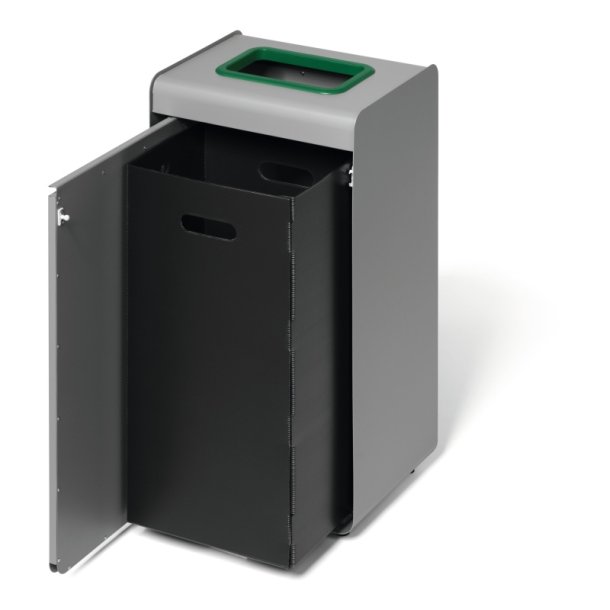 Durable 55 Liter sorteringspand - Durasort - Lys gr - grn indkast