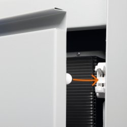 Durable 55 Liter sorteringspand - Durasort - Lys gr - lilla indkast