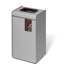 Durable 55 Liter sorteringspand - Durasort - Lys gr - brun indkast