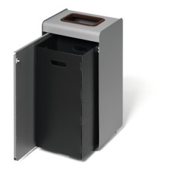 Durable 55 Liter sorteringspand - Durasort - Lys gr - brun indkast