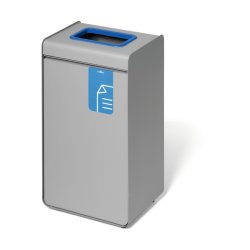 Durable 55 Liter sorteringspand - Durasort - Lys gr - Bl indkast