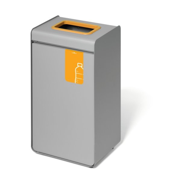 Durable 55 Liter sorteringspand - Durasort - Lys gr - gul indkast
