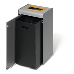 Durable 55 Liter sorteringspand - Durasort - Lys gr - gul indkast