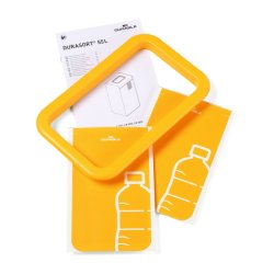 Durable 55 Liter sorteringspand - Durasort - Lys gr - gul indkast