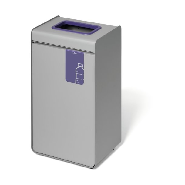 Durable 55 Liter sorteringspand - Durasort - Lys gr - lilla indkast