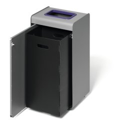 Durable 55 Liter sorteringspand - Durasort - Lys gr - lilla indkast