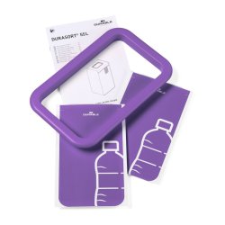 Durable 55 Liter sorteringspand - Durasort - Lys gr - lilla indkast