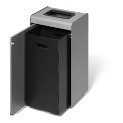 Durable 55 Liter sorteringspand - Durasort - Lys gr - antracit indkast