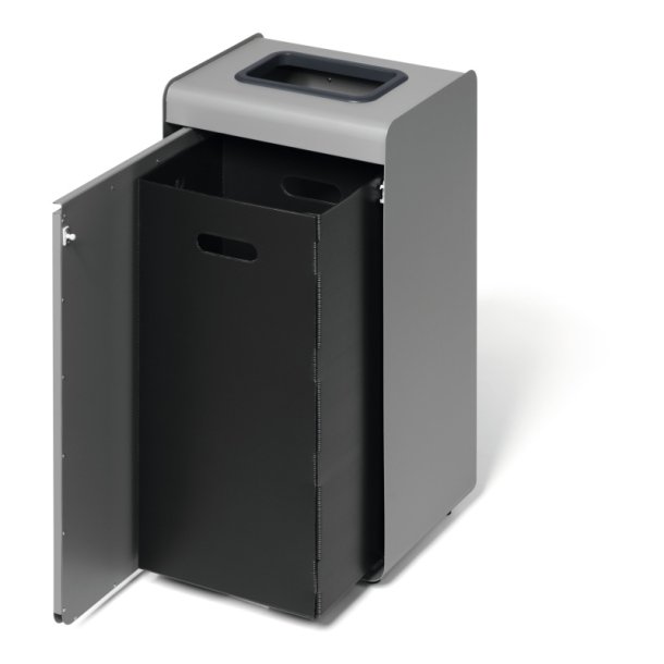 Durable 55 Liter sorteringspand - Durasort - Lys gr - antracit indkast