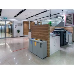 Durable 55 Liter sorteringspand - Durasort - Lys gr - lilla indkast