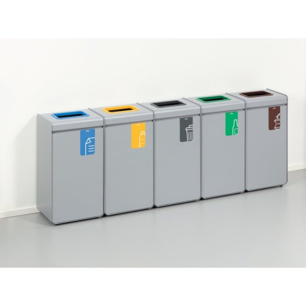 Durable 55 Liter sorteringspand - Durasort - Lys gr - lilla indkast