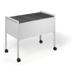 Durable hngemappevogn i gr - til 80 mapper - ridsefast stl