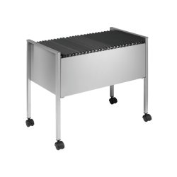 Durable hngemappevogn i slv - til 80 mapper - ridsefast stl