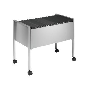 Durable hngemappevogn i slv - til 80 mapper - ridsefast stl