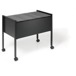 Durable hngemappevogn i sort - til 80 mapper - ridsefast stl