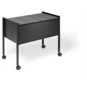 Durable hngemappevogn i sort - til 80 mapper - ridsefast stl