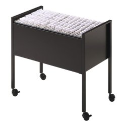 Durable hngemappevogn i sort - til 80 mapper - ridsefast stl