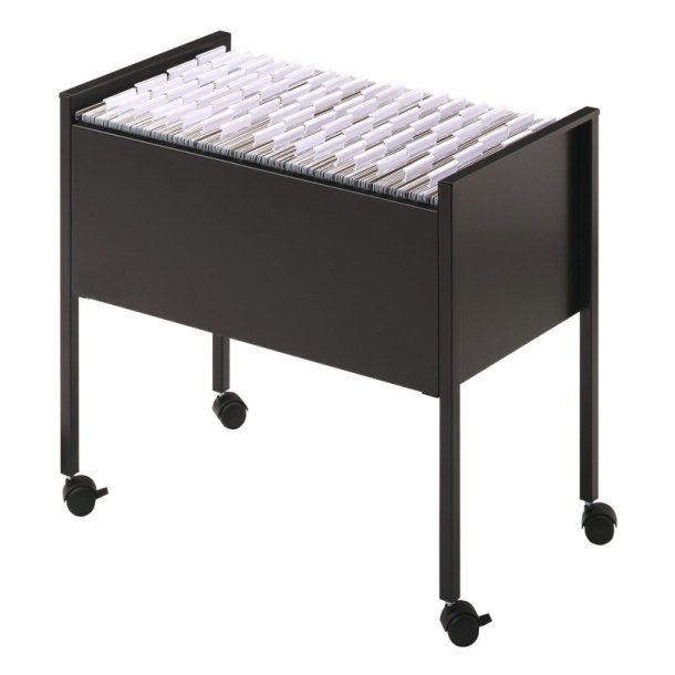 Durable hngemappevogn i sort - til 80 mapper - ridsefast stl