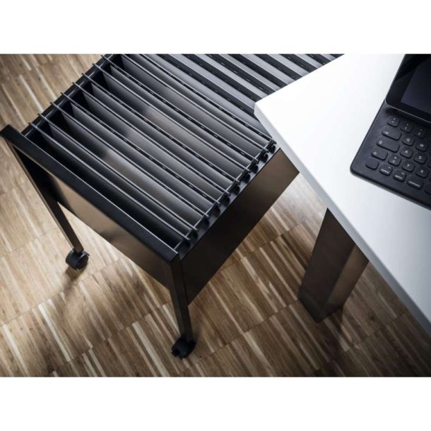 Durable hngemappevogn i sort - til 80 mapper - ridsefast stl