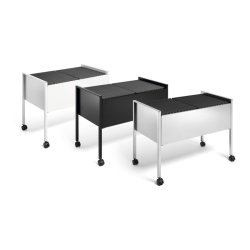 Durable hngemappevogn i slv - til 100 mapper - ridsefast stl