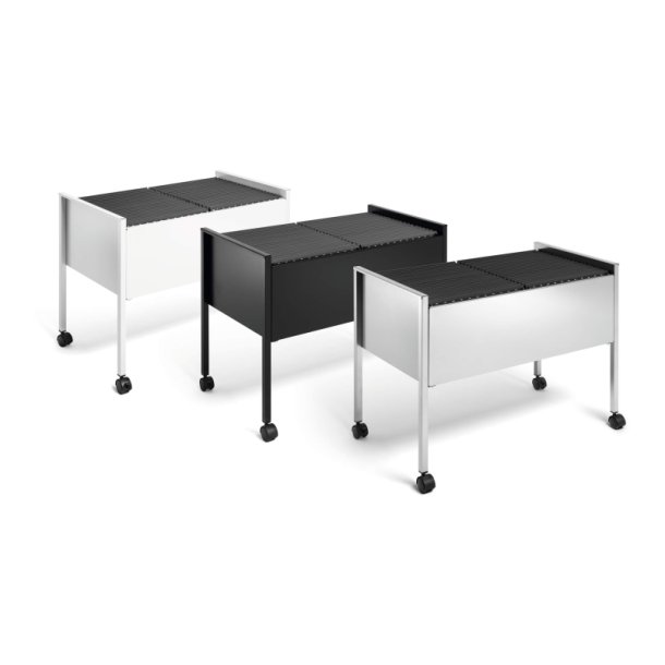 Durable hngemappevogn i slv - til 100 mapper - ridsefast stl