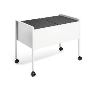 Durable hngemappevogn i gr - til 100 mapper - ridsefast stl