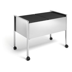 Durable hngemappevogn i slv - til 100 mapper - ridsefast stl