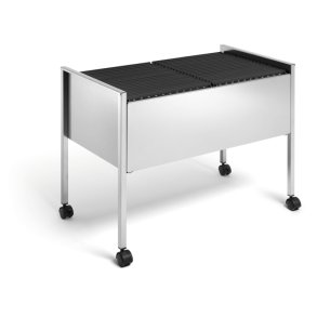 Durable hngemappevogn i slv - til 100 mapper - ridsefast stl