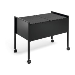 Durable hngemappevogn i sort - til 100 mapper - ridsefast stl