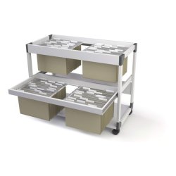 Durable hngemappevogn gr - til 200 Mapper - ridsefast stl