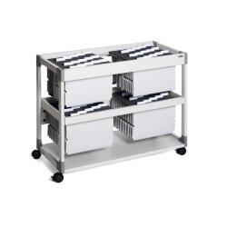 Durable hngemappevogn gr - til 200 Mapper - ridsefast stl