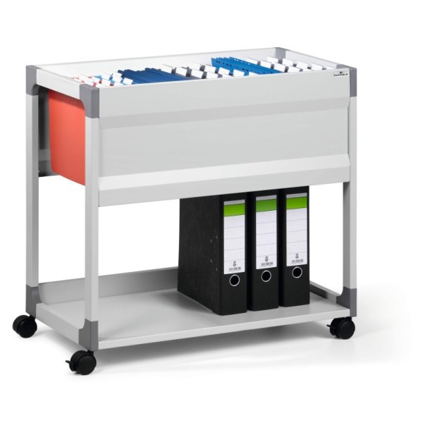 Durable hngemappevogn gr - til 90 Mapper - ridsefast stl