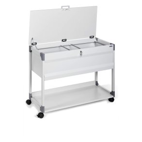 Durable hngemappevogn gr - til 100 Mapper - lseligt lg