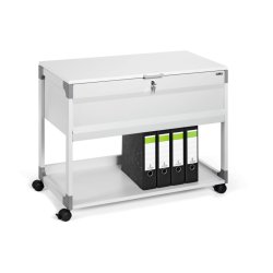 Durable hngemappevogn gr - til 100 Mapper - lseligt lg