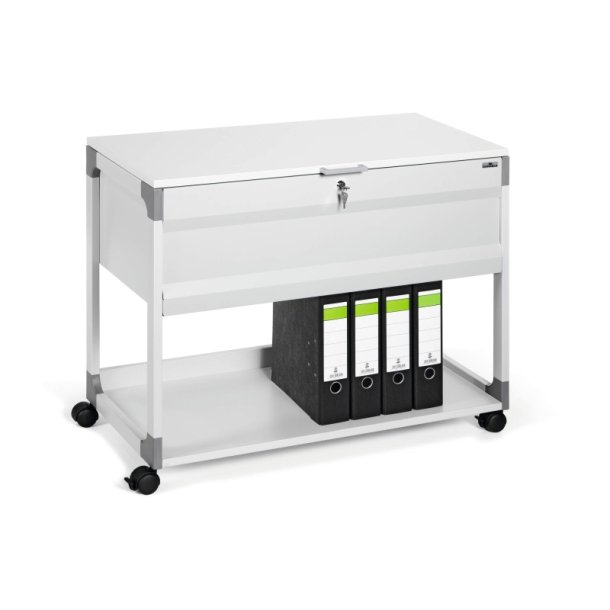 Durable hngemappevogn gr - til 100 Mapper - lseligt lg