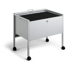 Durable hngemappevogn gr - til 80 mapper - lseligt lg