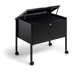 Durable hngemappevogn sort - til 80 mapper - lseligt lg