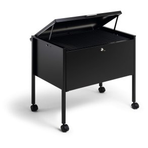 Durable hngemappevogn sort - til 80 mapper - lseligt lg