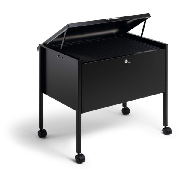 Durable hngemappevogn sort - til 80 mapper - lseligt lg