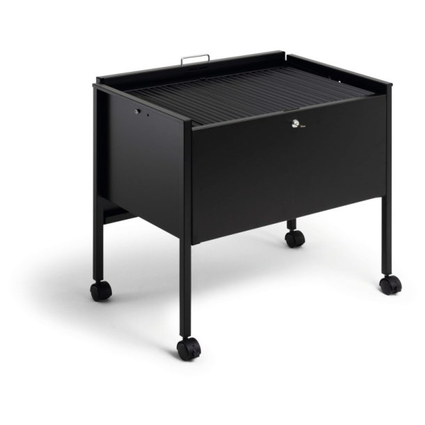 Durable hngemappevogn sort - til 80 mapper - lseligt lg