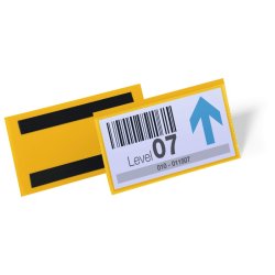 Durable hyldeforkanter 150x67 - magnetiske - 50 gul