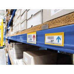 Durable hyldeforkanter 150x67 - magnetiske - 50 gul