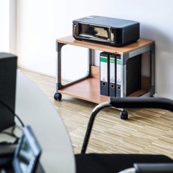 Durable hyldevogn System 48 - lav bg med 2 hylder og bremse