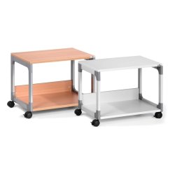 Durable hyldevogn System 48 - lav gr med 2 hylder og bremse