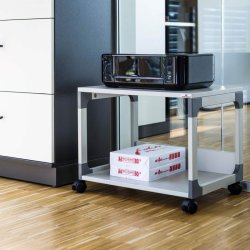 Durable hyldevogn System 48 - lav gr med 2 hylder og bremse