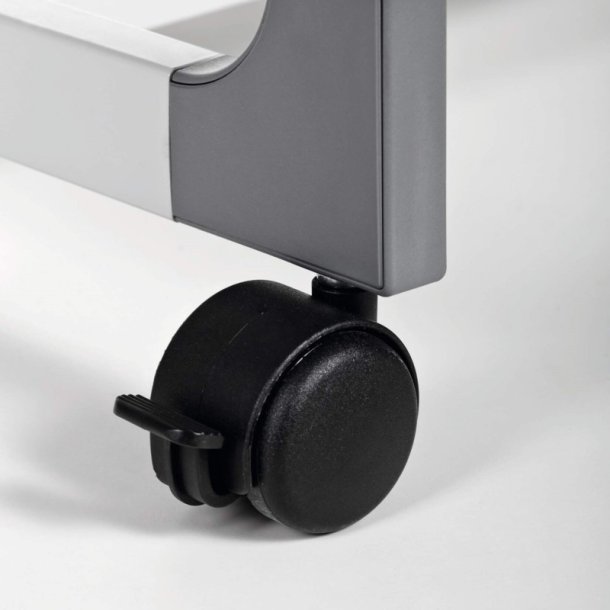 Durable hyldevogn System 48 - lav gr med 2 hylder og bremse